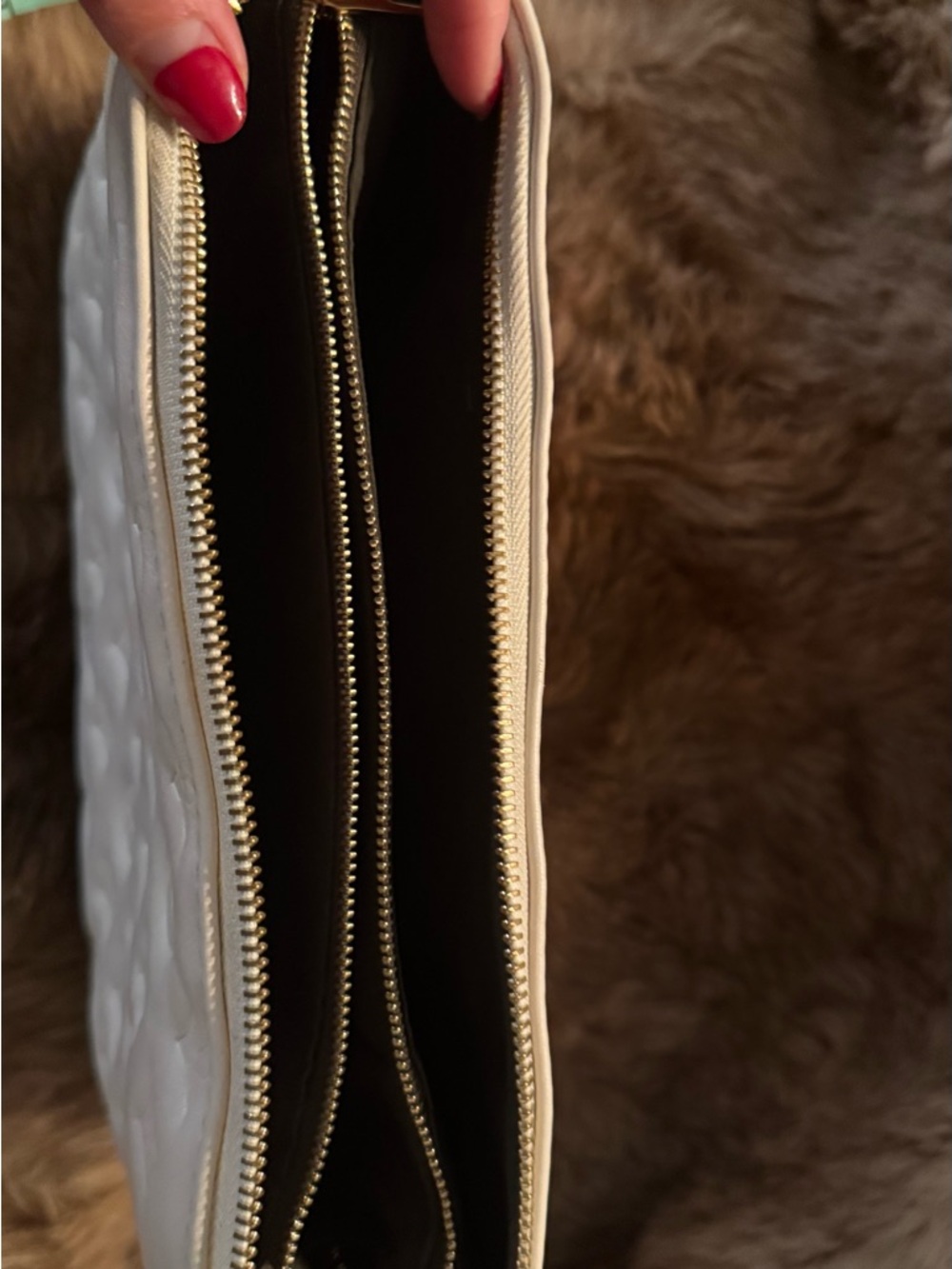 Louis Vuitton White Embossed Monogram Crossbody with Branded Strap - Picture 10 of 11